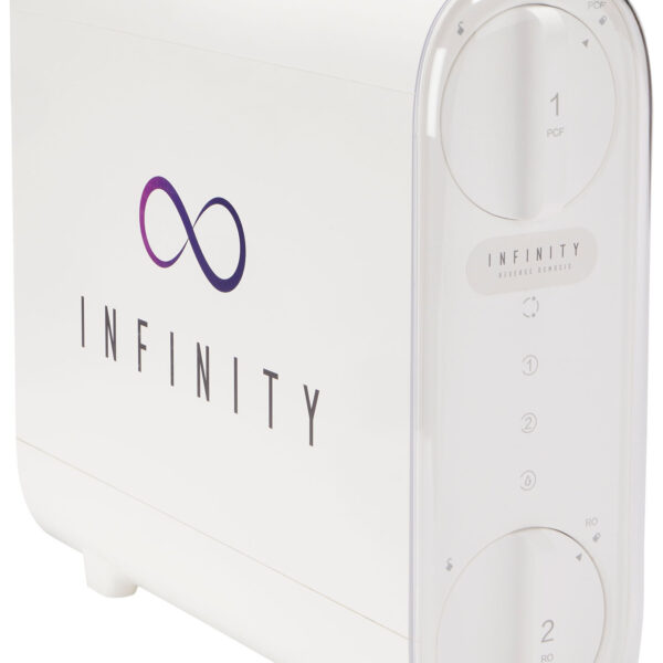 Infinity Reverse Osmosis system with dual filter chambers and transparent cover