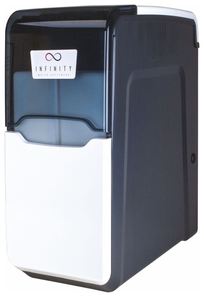 Infinity T4 water softener front-right view on white background
