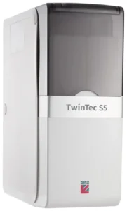 TwinTec S5 water softener front view with Made in Britain badge