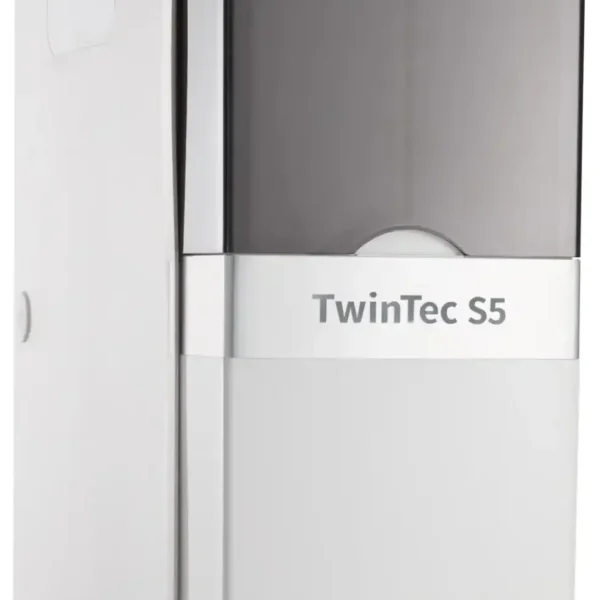 TwinTec S5 water softener front view with Made in Britain badge