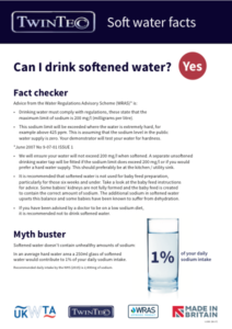 Factsheet: Drinking Softened Water